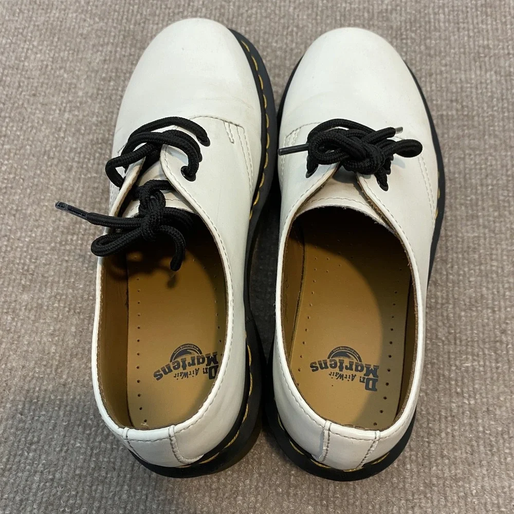 Dr. Martens 1461 Shoes Mens 6 Womens 5 White Leather Lace Up Casual Oxfords
